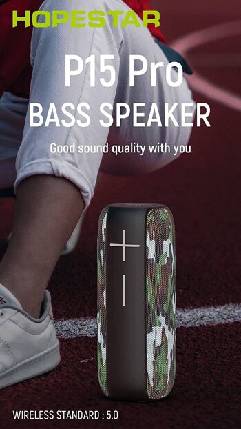 Haut-parleur Bluetooth Hopestar P15 Pro Super Bass Caisson de basses 20 W 3