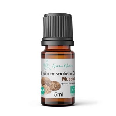 Olio essenziale biologico di noce moscata (noce) 5 ml