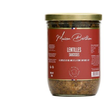 Sausages Cooked green lentils & Sain'Biose Farm