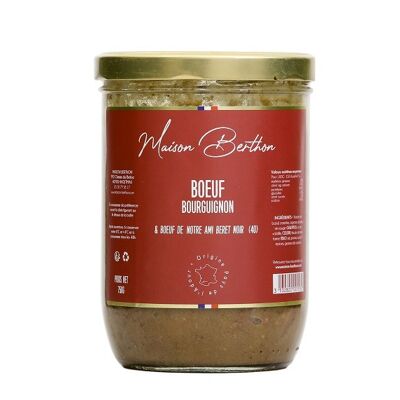 Bourguignon di manzo e berretto nero