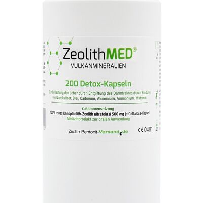 ZeoliteMED Detox Cápsulas, 200 piezas