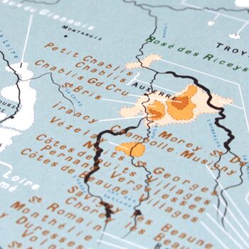 Carte des VINS de France AOC - Affiche 70x100cm 5