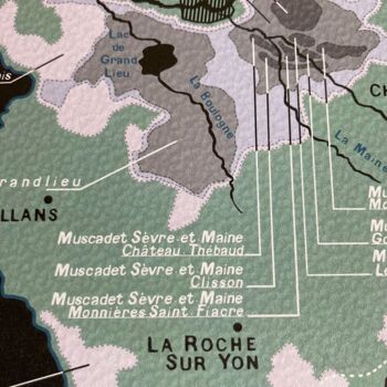 Carte des VINS DE LOIRE - Affiche 70x50cm 5