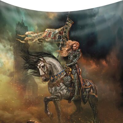 Fleece Blanket / Throw / Tapestry - Joan of Arc - Artwork by Rajko Zigic