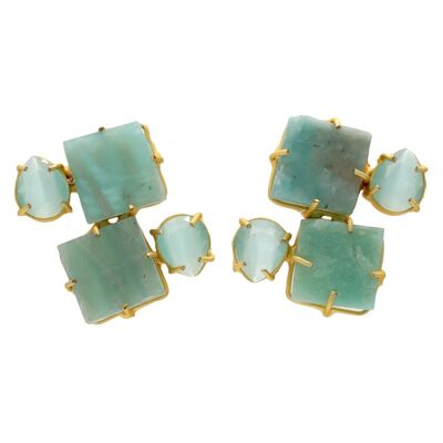 Iuna aqua green amazonite earrings
