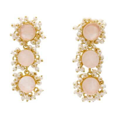 Goran rose quartz earrings