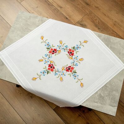 Wheat Field Cross Stitch DIY Table Topper Kit, 80 x 80 cm