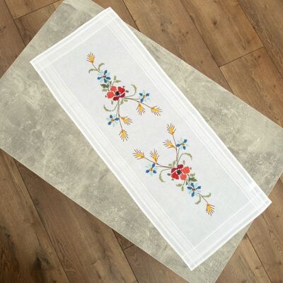 Wheat Field Cross Stitch DIY Table Runner Kit, 40 x 100 cm