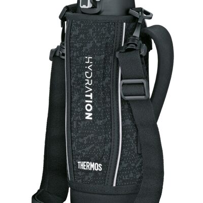 Bebedero isotérmico, ULTRALIGHT STRAP BOTTLE 1,00 l - negro