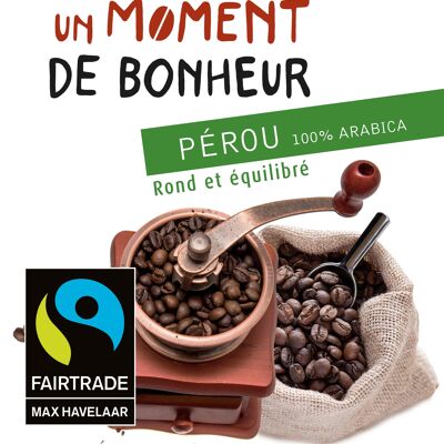 Café bio & Équitable "Un Moment de Bonheur", PÉROU - 5 KG GRAINS VRAC