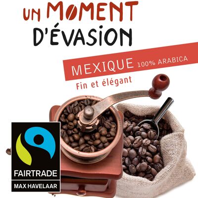 Café bio & Équitable "Un Moment d’Évasion, MEXIQUE - 5 KG GRAINS VRAC