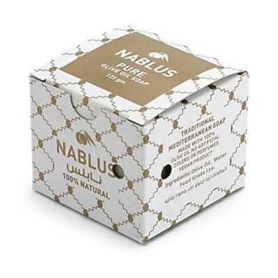 Nablus Soap Nabulsi organic olive oil soap, PALM OIL-FREE, VEGAN, unscented & moisturizing, suitable for all skin types, 125g