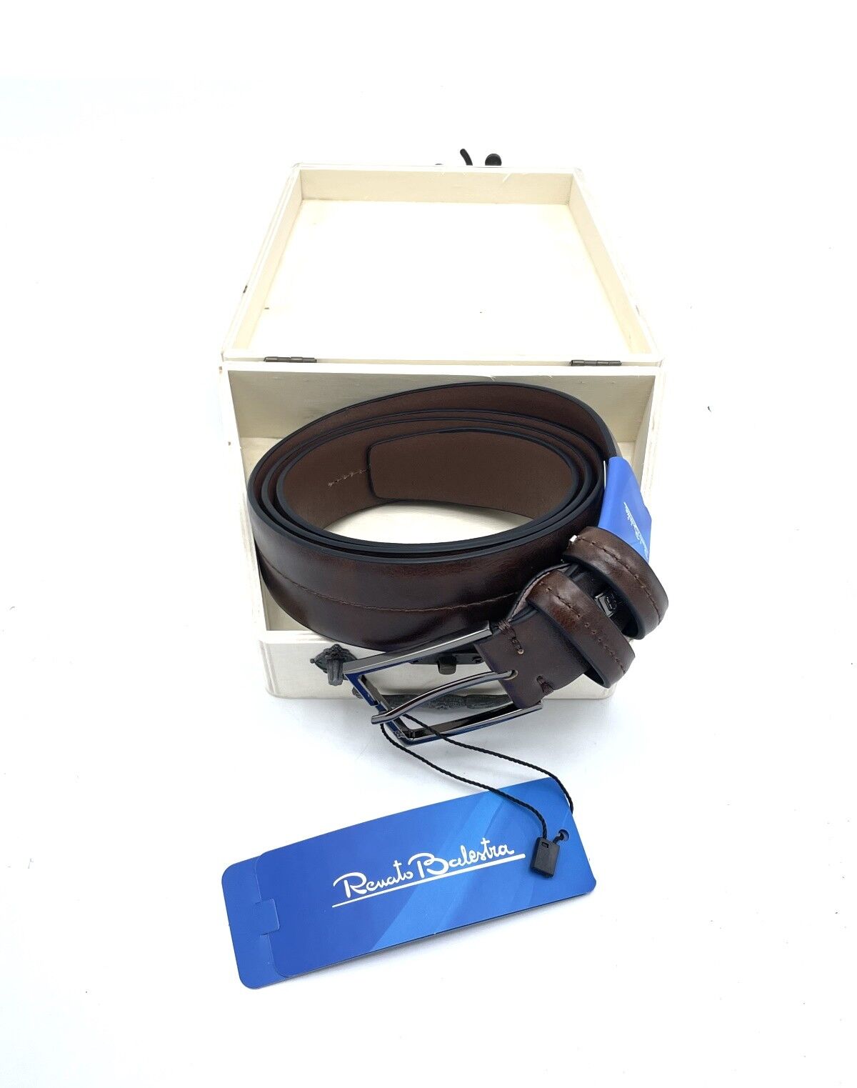 Buy wholesale Black hand-finished leather belt (B-CALITO-NEGRO)