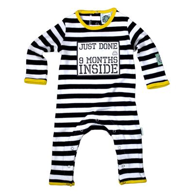 Gelb Just Done 9 Months Inside® New Born Baby Grow-Babyparty-Geschenk – Coming Home Outfit von Lazy Baby®