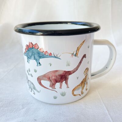 Enamel mug "dinosaur" | Enamel Mug Kids Dino Dinos || HEART and PAPER