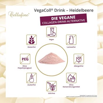 Boisson Cellufine® VegaColl® - Myrtille - 300 g de poudre végétalienne 3