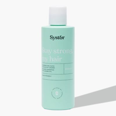 Syster - Delicate natural shampoo with Jojoba Oil, Moisturizing dry hair shampoo for frequent washing, Vegan, Made in Italy, Sulphate-free shampoo, No Parabens, No Silicones - 200 ml