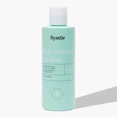 Syster - Shampoing naturel délicat à l'huile de jojoba, Shampoing hydratant cheveux secs pour lavages fréquents, Vegan, Made in Italy, Shampoing sans sulfates, Sans parabènes, Sans silicones - 200 ml