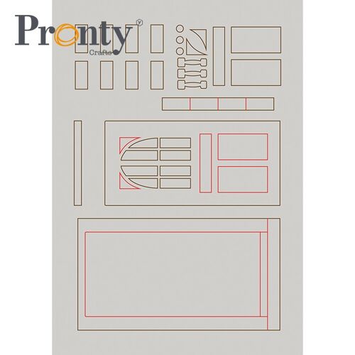 Pronty Crafts Chipboard Door A5