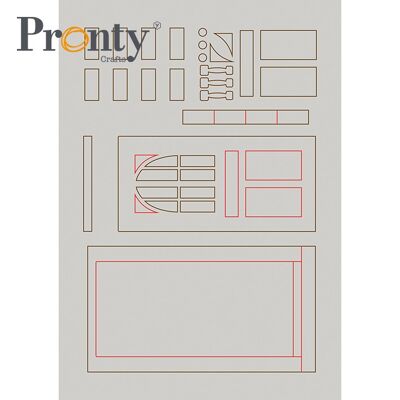 Pronty Crafts Chipboard Door A5