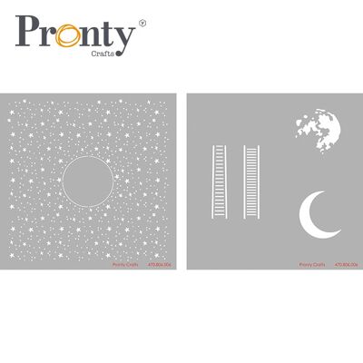 Pronty Crafts Stencil Capas Luna 150x150 mm