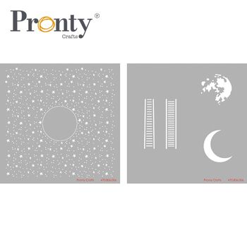 Pochoir Pronty Crafts Layered Moon 150x150 mm