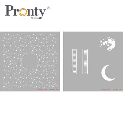 Pronty Crafts Schablone Layered Moon 150x150 mm