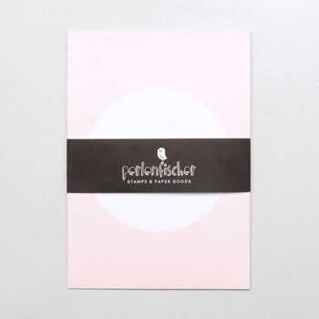 5 Cartes Postales Dot Doux Pastel Rose