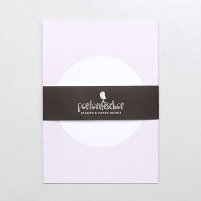 5 cartes postales Dot Soft Lavender