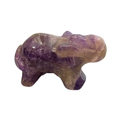 Elefante de piedras preciosas, 2,5x1,5x1 cm, amatista