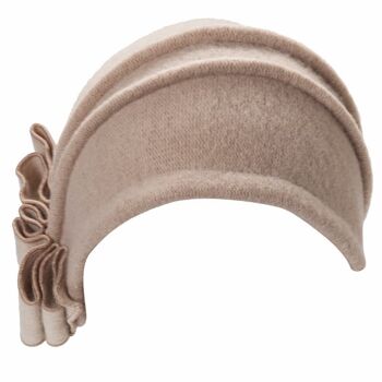 Chapeaux Femme - Bonnet en Laine Années '20 Michaela Beige 3