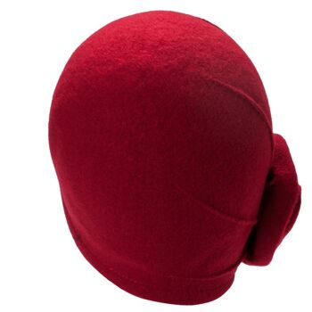 Chapeaux femme - Bonnet laine rouge Années 20 Margo 4