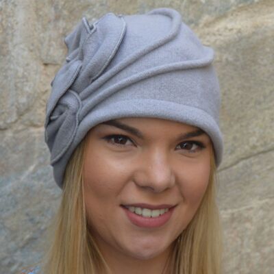 Women's Hats - Light Gray Vintage Sarah Wool Cap