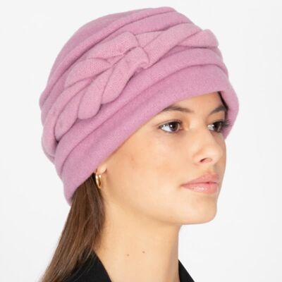 Cappelli da Donna - Cappello in Lana Rosa Vintage Fatto a Mano - Stile Allesia