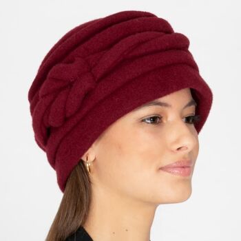 Chapeaux pour femmes - Chapeau en laine marron vintage fait à la main - Style Allesia 2
