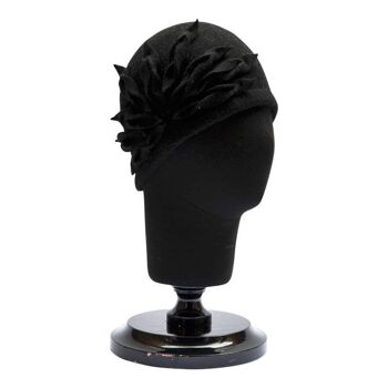 Chapeaux pour femmes - Chapeau en laine noir Alice - Style des années 20 2