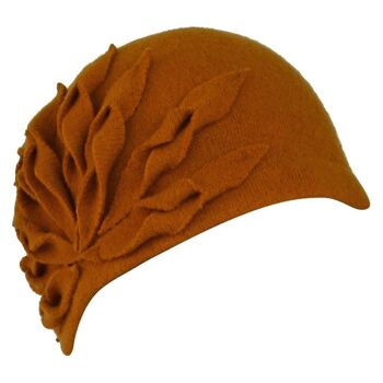 Chapeaux pour femmes - Chapeau en laine moutarde Alicia - Style des années 20 1
