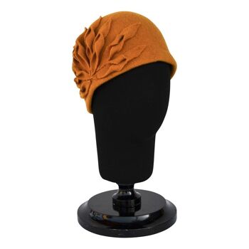 Chapeaux pour femmes - Chapeau en laine moutarde Alicia - Style des années 20 2