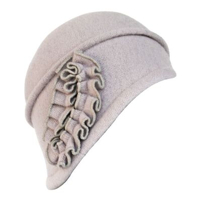 Cappelli Donna - Cappello Layla in Lana Grigio Chiaro - Stile Anni '20