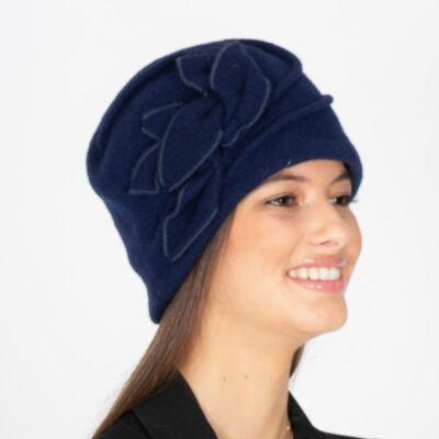 Women's Hats - Vintage Sarah Wool Cap Navy Blue