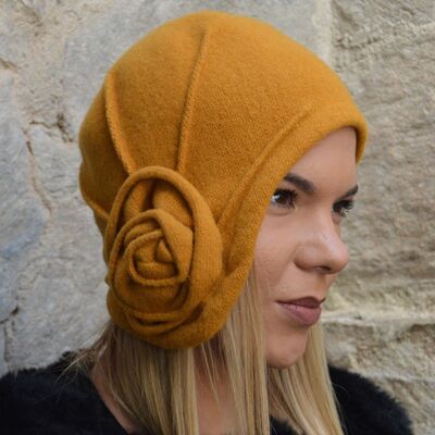 Damenhüte - Margo Wool Hat in Senfgelb