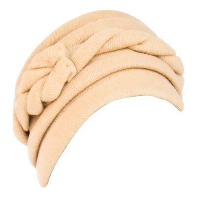 Chapeaux pour femmes - Chapeau en laine beige vintage fait à la main - Style Allesia