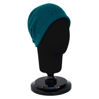 Chapeaux pour femmes - Chapeau en laine fait main Turquoise - Style Frida - Rétro - Vintage 2