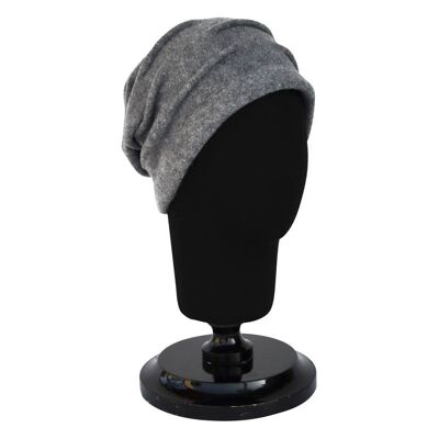 Women's Hats - Handmade Wool Hat Mix Gray Color - Style Adela