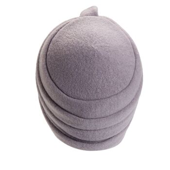 Chapeaux femme - Turban Audrey gris clair 3