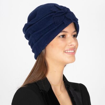 Women's Hats - Giorgia Navy Blue Turban