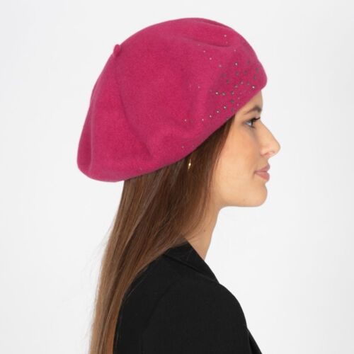 Gorros de Mujer - Boina Samira Rosa