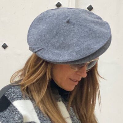 Damenhüte – Französischer Stil Helen Beret Grey Mix