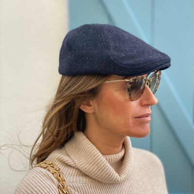 Women's Hats - Eric Navy Blue Flat Cap