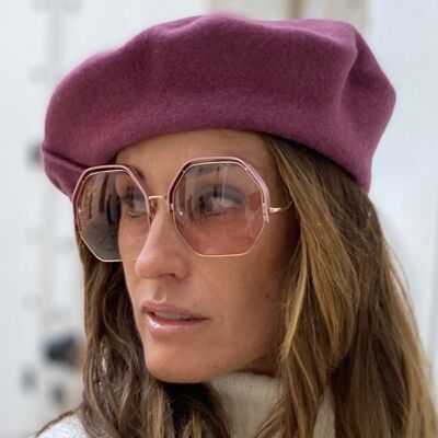 Gorros de Mujer - Boina Julia Rosa Estilo Francés